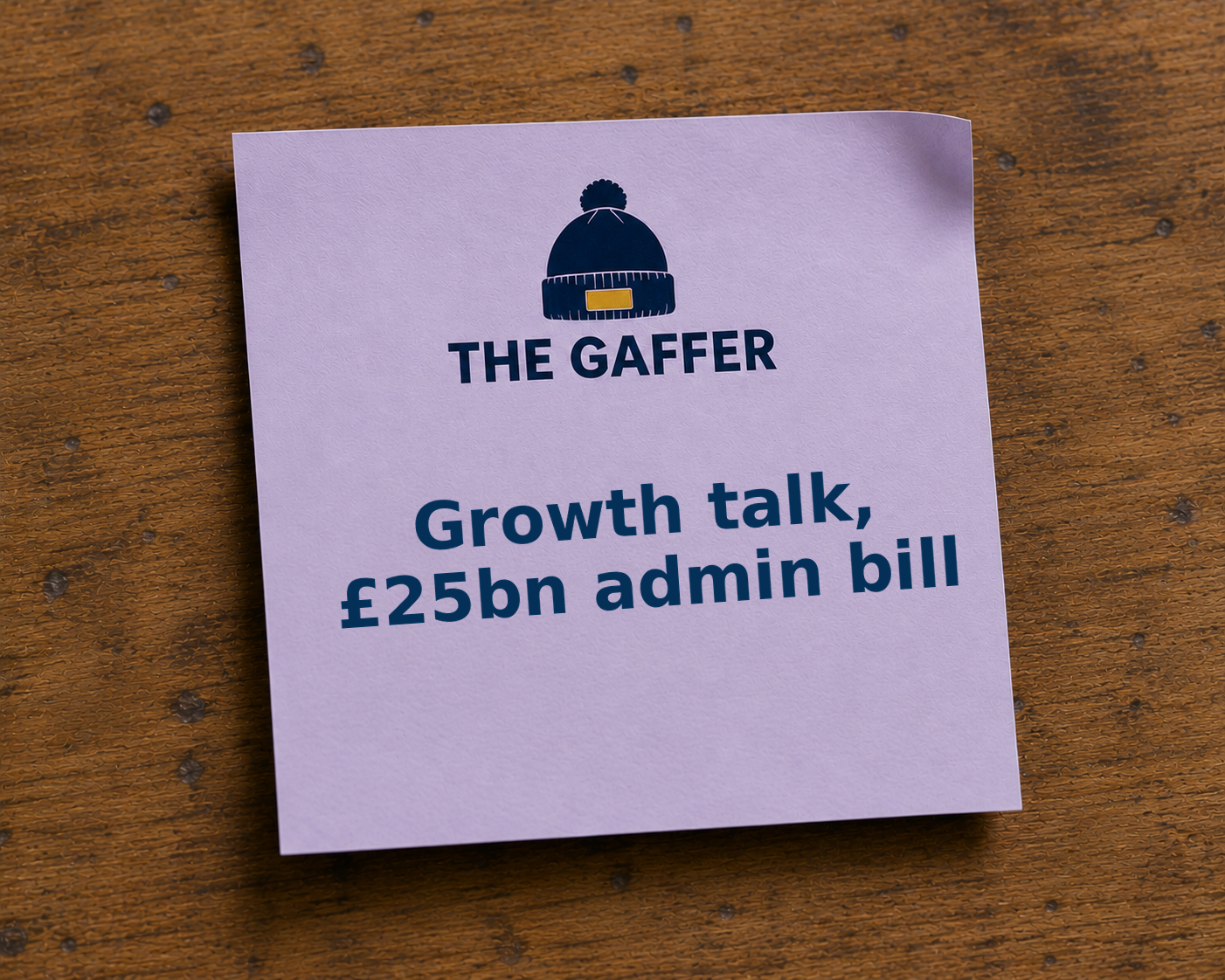 Growth talk is cheap while compliance costs £25bn a year